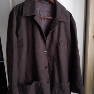 San Felice Bulgarian Wool Blazer Brown Mens Sz XL